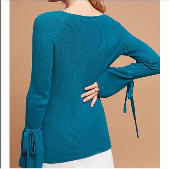 Anthropologie Fluted sleeve pullover sweater sz XS - Picture 3 of 7